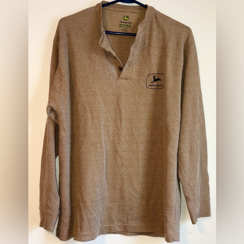 John Deere Brown Long Sleeve Tee Shirt